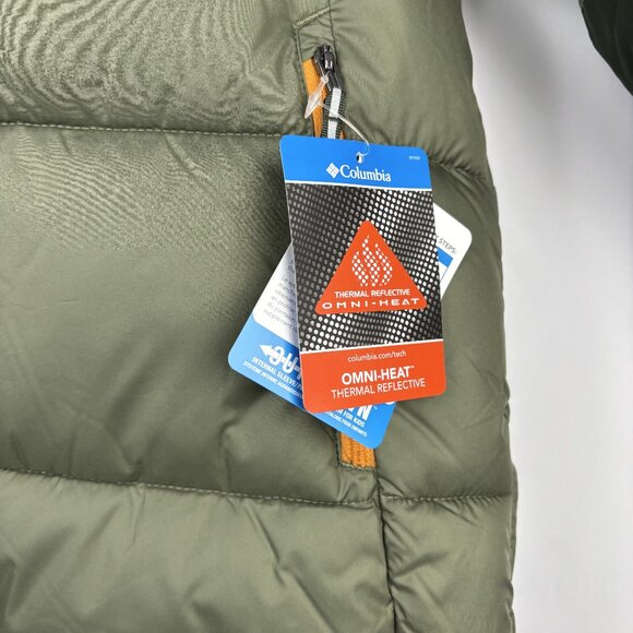 Youth XL Pike Lake II Green Orange Full Zip Puffer Long Sleeve Hooded Jacket - Picture 4 of 15